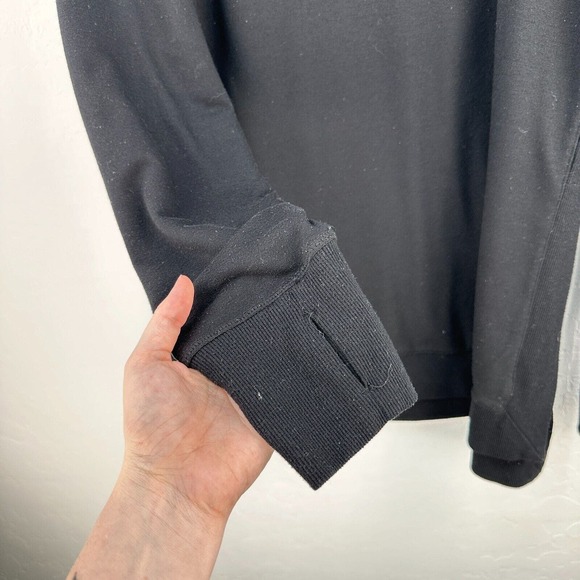 Yogalicious Top Womens 1X Plus Black Long Sleeve Round Neck Pullover‎ Stretch - Picture 3 of 7